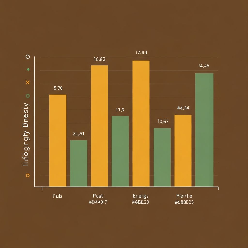 Energy density comparison chart of various pub meals